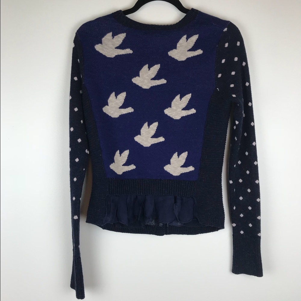 Anthro Leifnotes Ruffled Flight Cardigan - Picture 4 of 8